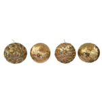 Esferas Navideñas Lentejuela Dorada 4 Piezas