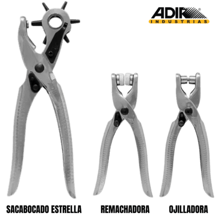 Sacabocado de estrella, pinza y remachadora