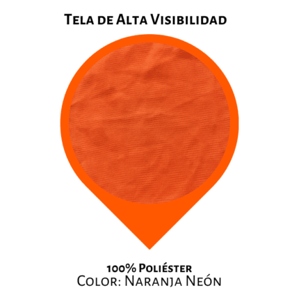 Tela Naranja de Alta Visibilidad Naranja Neón