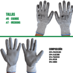 Guantes anticorte talla 8 y talla 7 con vidrio