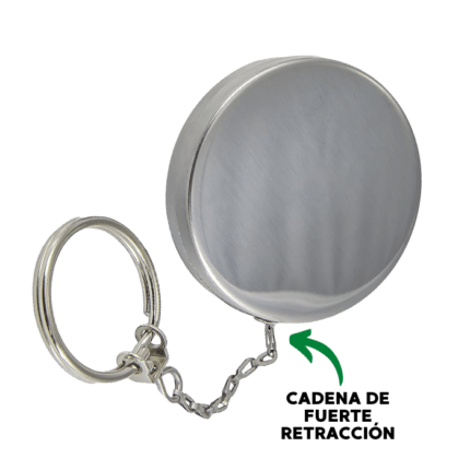 Yoyo metálico para gafete con cadena retráctil