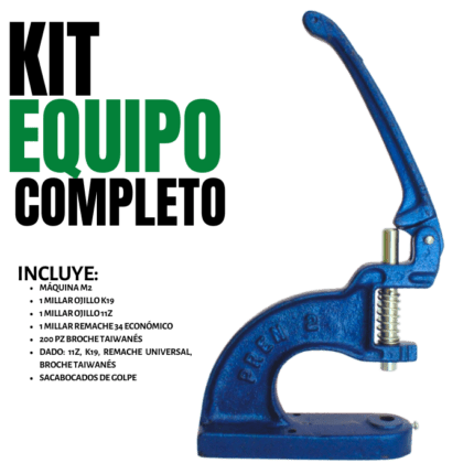 Kit Equipo Completo para Ojillos, Remaches y Broches