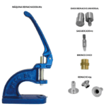 Maquina para remachar, remache universal, remache para gafete, dado para remache