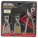 Sacabocado de estrella, pinza y remachadora