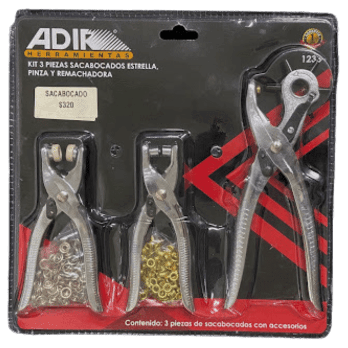 SACABOCADO ESTRELLA Sacabocado de estrella, pinza y remachadora