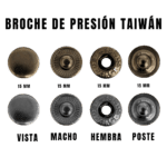 broche de presion taiwan