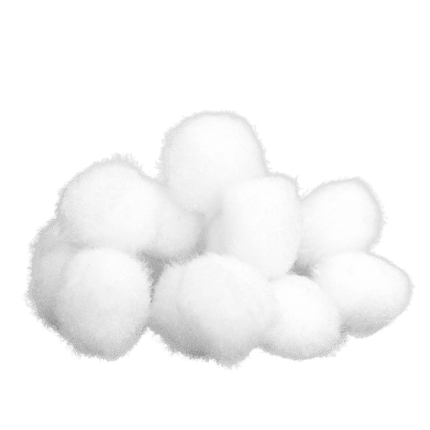 Pompones blanco
