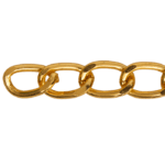 Cadena Aluminio Dorada Chica detalle