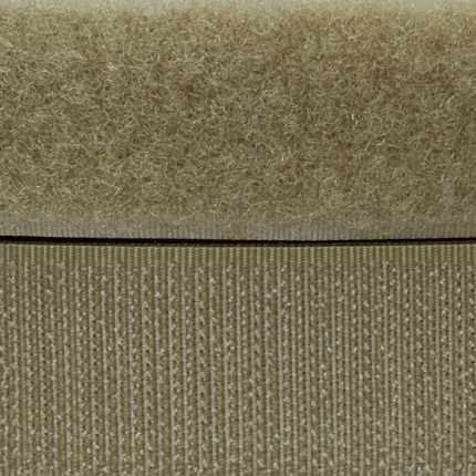 Velcro beige gancho y felpa