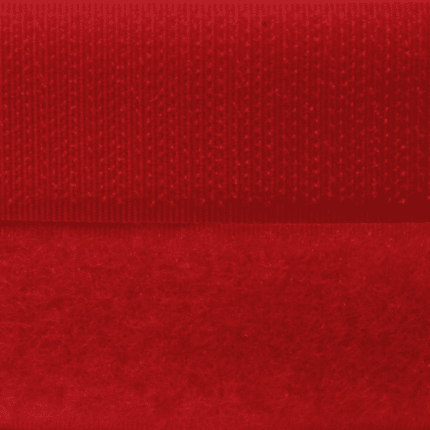 Velcro rojo gancho y felpa