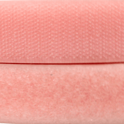 Velcro rosa pastel gancho y felpa