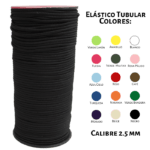 Elástico tubular colores