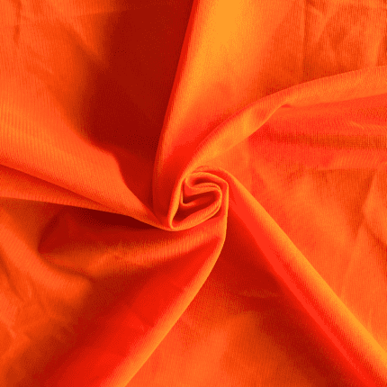 Tela Poliéster Naranja Neón