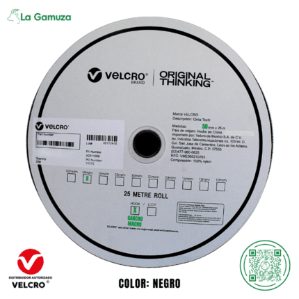 Gancho 50 mm Negro Marca Velcro