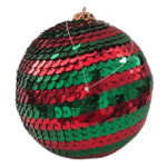 Esferas Navideñas Lentejuela Rojo y Verde 1