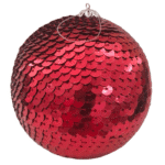 Esferas Navideñas Rojo Lentejuela Paquete Caramelo 1
