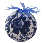Esfera Navideña Estampado Azul 1