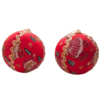 Esferas Navideñas Rojo Santa Claus Par