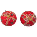 Esferas Navideñas Rojo Santa Claus Paquete de 2