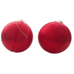 Esferas Navideñas Rojo Paquete de 2