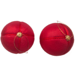 Esferas Navideñas Rojo Par