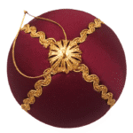 Esferas Navideñas Vino con Dorado 2