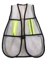 Chaleco de malla blanco